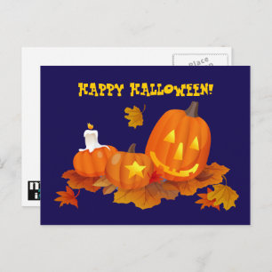 Happy halloween! Funny Jack O'Lanterns Vykort