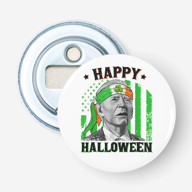 Happy halloween Funny Joe Biden St patricks day Fl Flasköppnare (Framsidan)