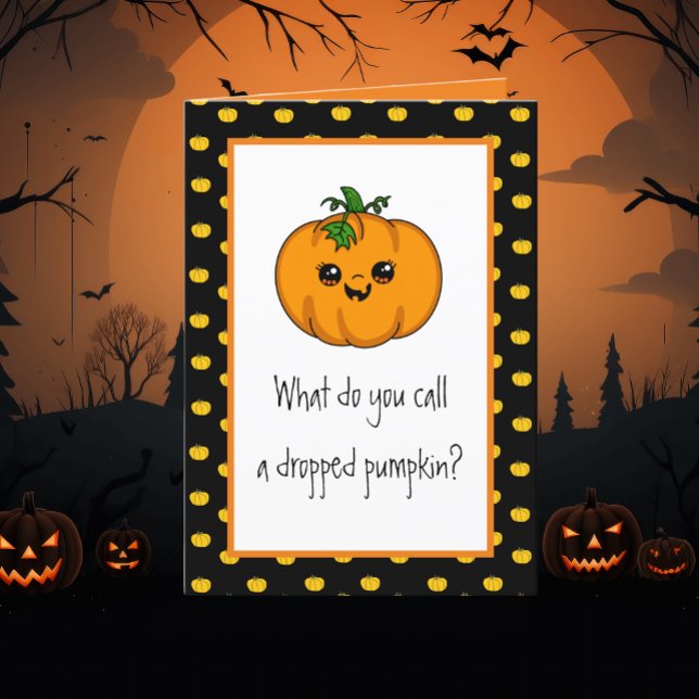 Happy halloween | Funny Pumpkin Pun Kort (Skapare uppladdad)