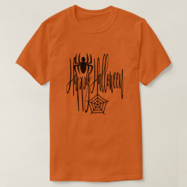 Happy halloween Funny Scary Spider Cobweb T Shirt
