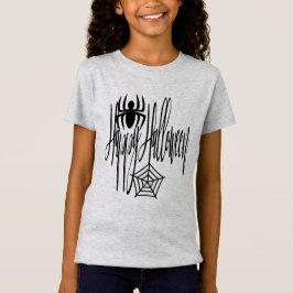 Happy halloween Funny Scary Spider Cobweb T Shirt
