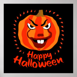 Happy halloween 🎃 Funny Scary Spooky Pumpkin Poster