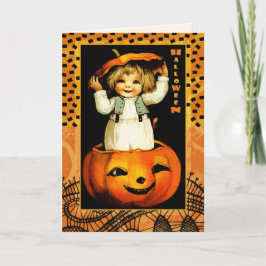 Happy halloween. Funny Vintage Kid Kort
