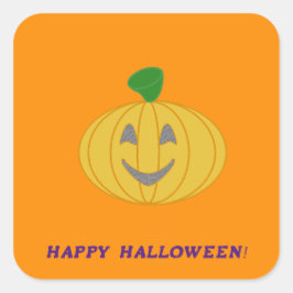 Happy halloween fyrkantigt klistermärke