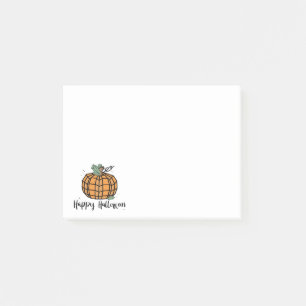 happy halloween Geometric Orange Pumpkin Crystal Post-it Block