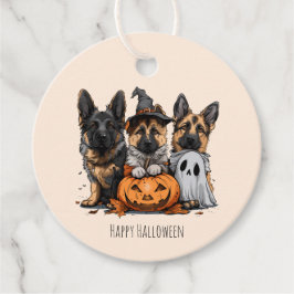 Happy halloween German Shepherd Hundar Gåvor Etiketter