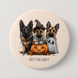 Happy halloween German Shepherd Hundar Knapp