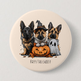 Happy halloween German Shepherd Hundar Knapp