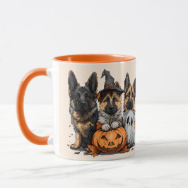 Happy halloween German Shepherd Hundar Mugg
