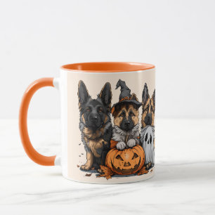 Happy halloween German Shepherd Hundar Mugg