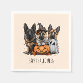Happy halloween German Shepherd Hundar Pappersservett