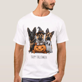 Happy halloween German Shepherd Hundar T Shirt