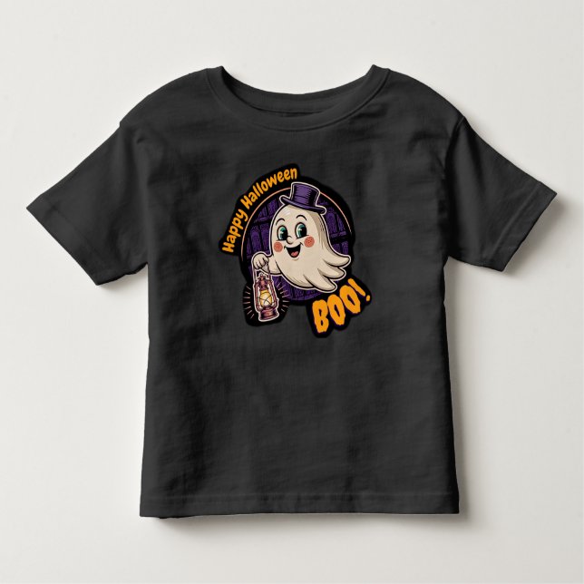 Happy Halloween Ghost – Cute Boo Lantern Spirit 👻 T Shirt (Framsida)