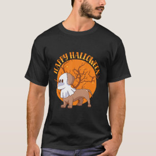 Happy halloween Ghost Dachshund Älskare T Shirt