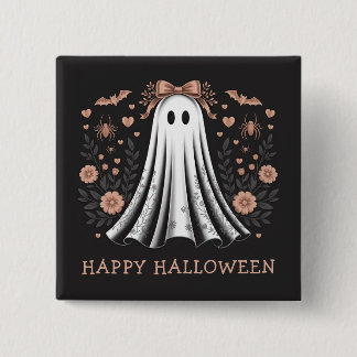Happy halloween Ghost Girl Button Knapp