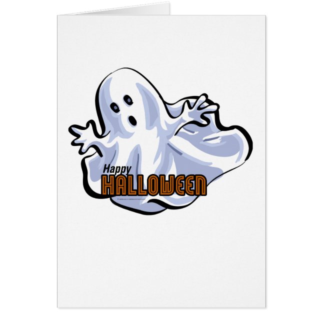 Happy halloween Ghost Hälsningskort (Framsidan)