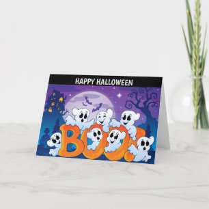 Happy halloween Ghost Helgkort