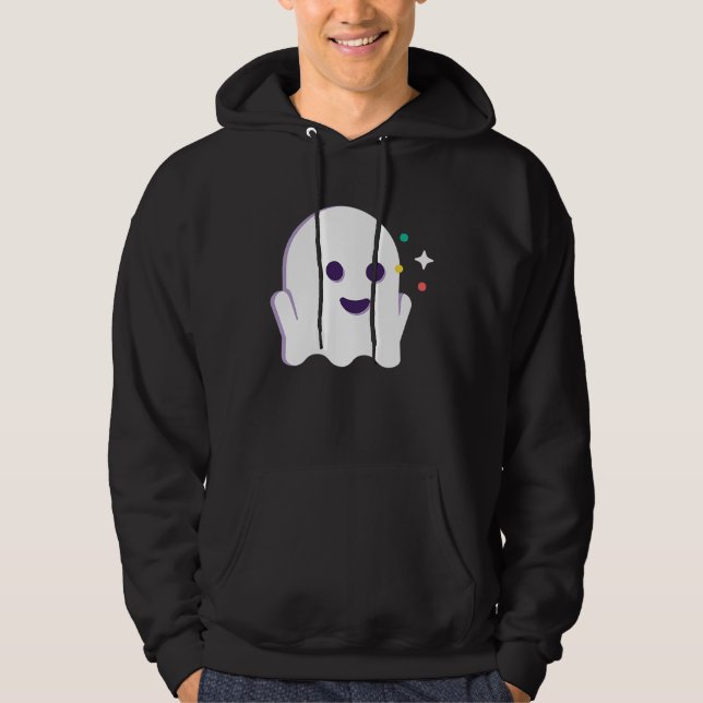 Happy Halloween Ghost Hoodie (Framsida)