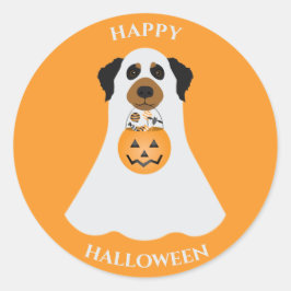 Happy halloween Ghost Hund Runt Klistermärke