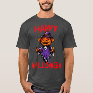 Happy Halloween Ghost Jack O Lantern Pumpkin Scary T Shirt