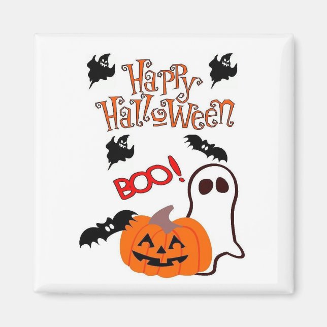 Happy halloween Ghost Magnet (Framsidan)
