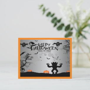 Happy halloween Ghost och Pumpkins Helg Vykort