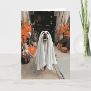 Happy halloween Ghost Rottweiler Hund Kort