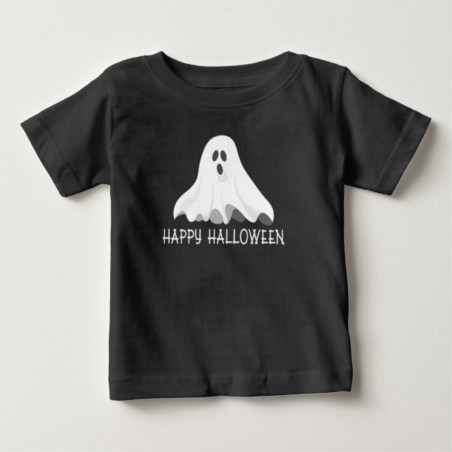 Happy halloween Ghost Småbarn Shirt Tee Shirt (Framsida)