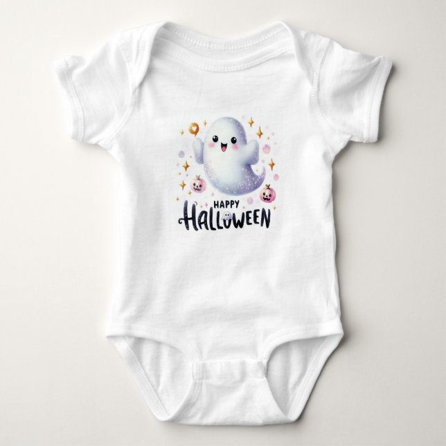 Happy halloween Ghost T Shirt (Framsida)