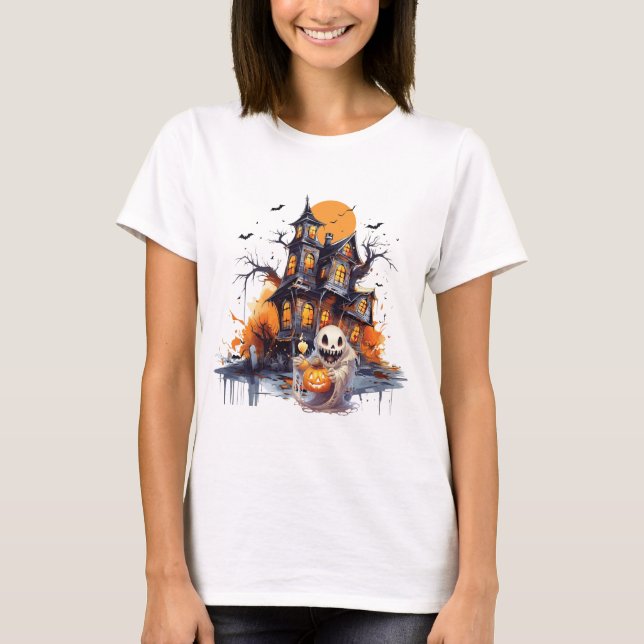 Happy halloween Ghoul T Shirt (Framsida)