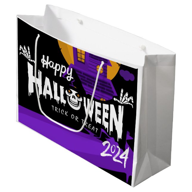 Happy halloween Gift Bags 2024 Large (Framsidan Vinklad)