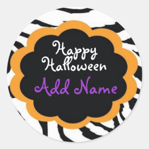 Happy halloween Gift-etikett Runt Klistermärke