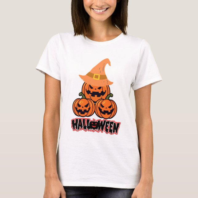 Happy halloween Girly Cute T Shirt (Framsida)