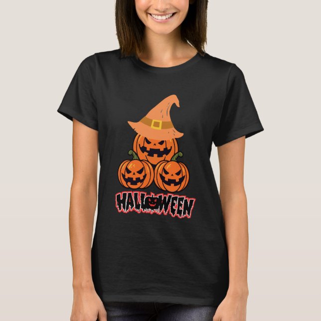 Happy halloween Girly Cute T Shirt (Framsida)