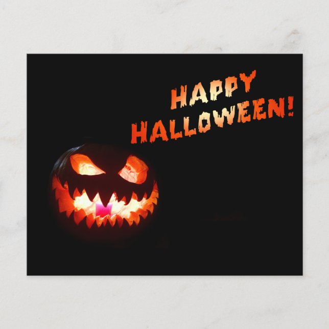 HAPPY HALLOWEEN - Glowing Jack-O-Lantern Flygblad (Framsidan)