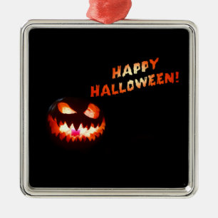 HAPPY HALLOWEEN - Glowing Jack-O-Lantern Julgransprydnad Metall