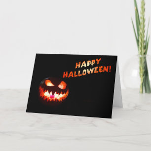 HAPPY HALLOWEEN - Glowing Jack-O-Lantern Kort