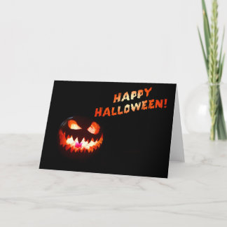 HAPPY HALLOWEEN - Glowing Jack-O-Lantern Kort