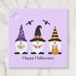 Happy halloween Gnomes Lila Orange Gåvor Etiketter
