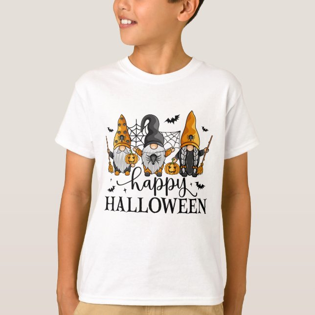 Happy halloween Gnomes T Shirt (Framsida)