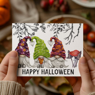 Happy halloween Gnomes Vykort