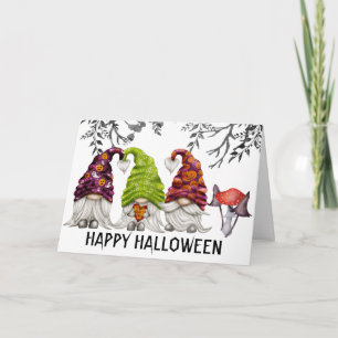 Happy halloween Gnomes vykort