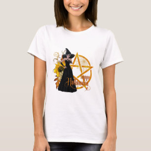 Happy halloween Golden Pentagram Witch T Shirt