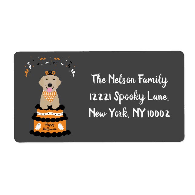 Happy halloween Golden Retriever Taloky Ghost Boo Fraktsedel (Framsidan)