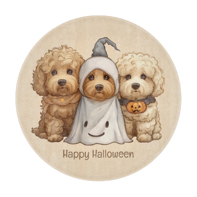 Happy halloween Goldendoodle Hundar (Framsidan)