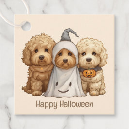 Happy halloween Goldendoodle Hundar Gåvor Etiketter
