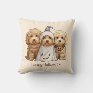 Happy halloween Goldendoodle Hundar Kudde