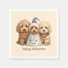 Happy halloween Goldendoodle Hundar Pappersservett