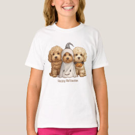 Happy halloween Goldendoodle Hundar T Shirt