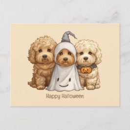 Happy halloween Goldendoodle Hundar Vykort